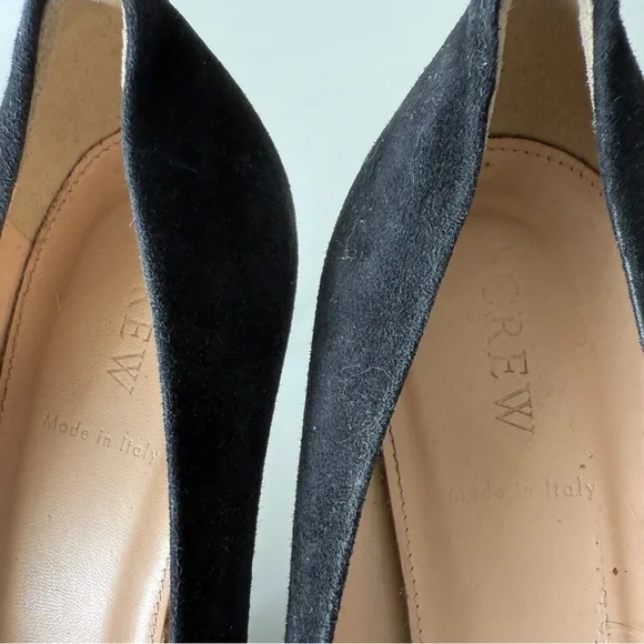 JCREWElsie black suede pumps